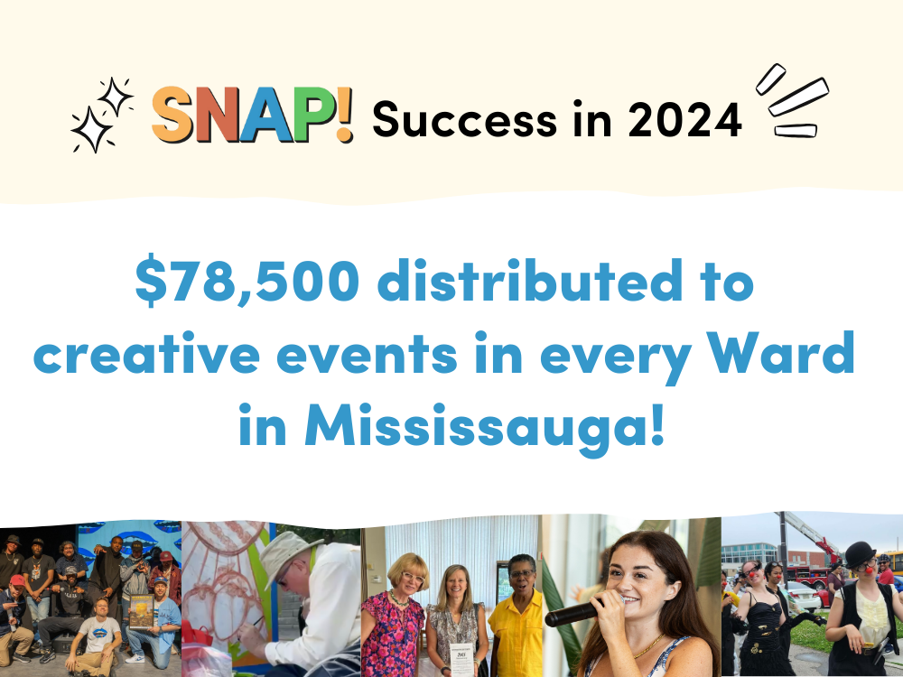 Mississauga Arts Council’s Sauga Neighbourhood Arts Program (SNAP!) distributes $78,500 to creative events in every Ward in Mississauga!